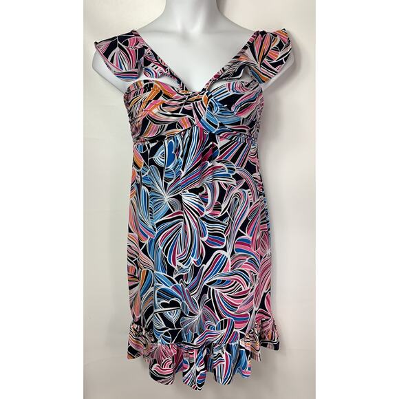 Trina‎ Turk Women's Size 6 Henna Ruffle Strap Colorful Summer Dress NWT - Picture 10 of 12
